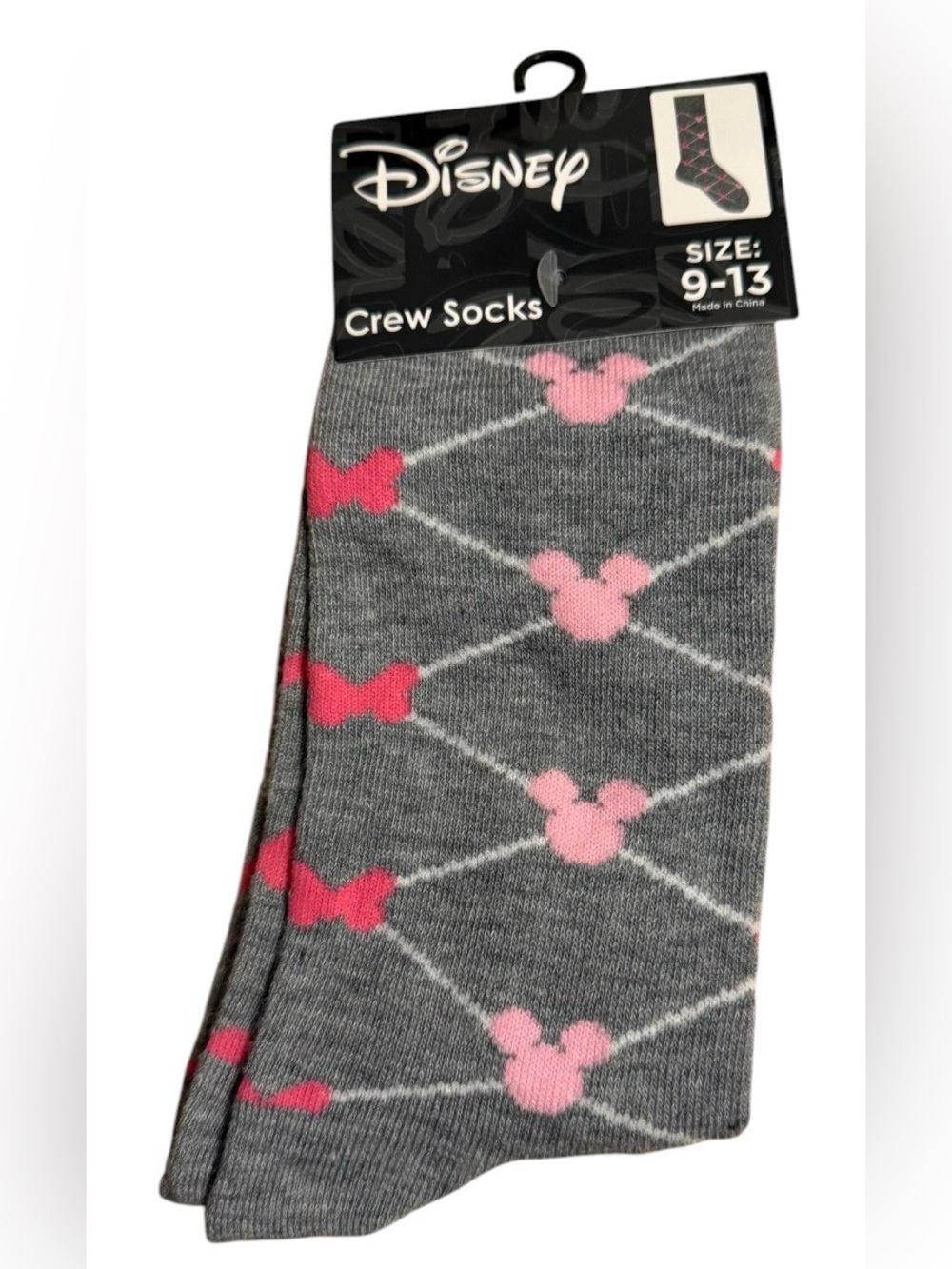 Disney Minnie Mouse Novelty Crew Socks.